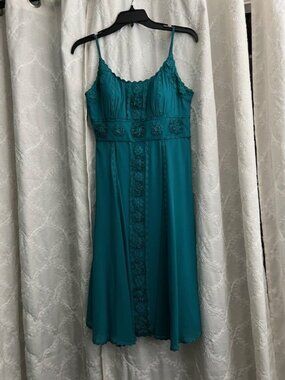 Sue Wong Silk Embroidered Dress Brand New